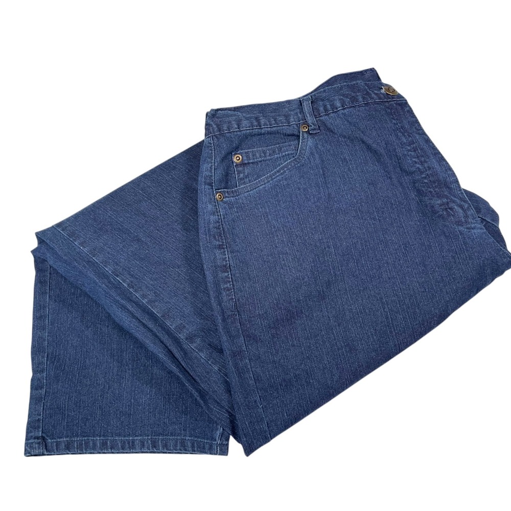 Ruby Rd 16W Indigo Jeans Proportioned Short Classic Easy Fit Denim Mom Aesthetic